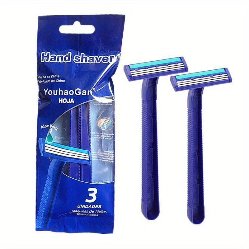 Disposable 3-Layer Manual Razor Anti-Slip Safety Razor for Men and Women
