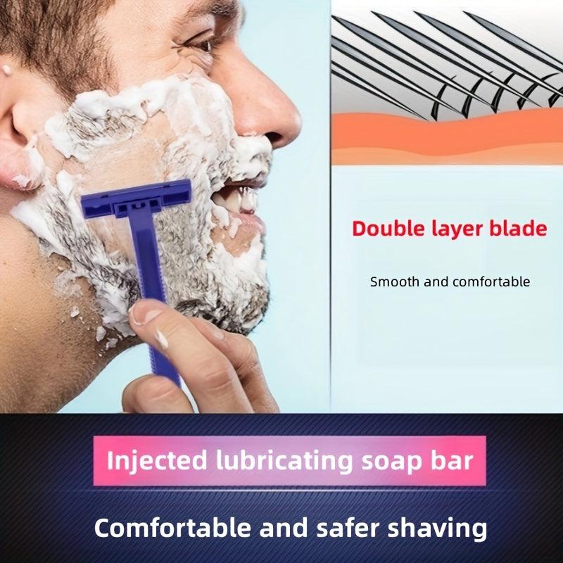 Disposable 3-Layer Manual Razor Anti-Slip Safety Razor for Men and Women