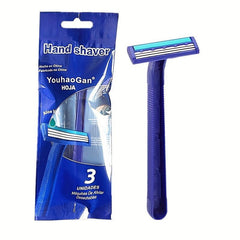 Disposable 3-Layer Manual Razor Anti-Slip Safety Razor for Men and Women