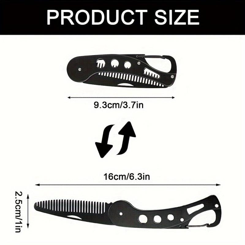 Stainless Steel Folding Beard Comb Anti Static Comb