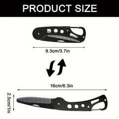 Stainless Steel Folding Beard Comb Anti Static Comb