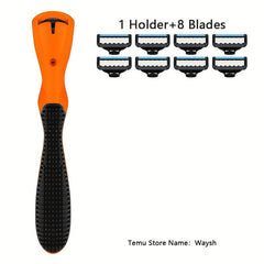5-Layer Manual Safety Razor Stainless Steel Blades Shaving Set Replacement