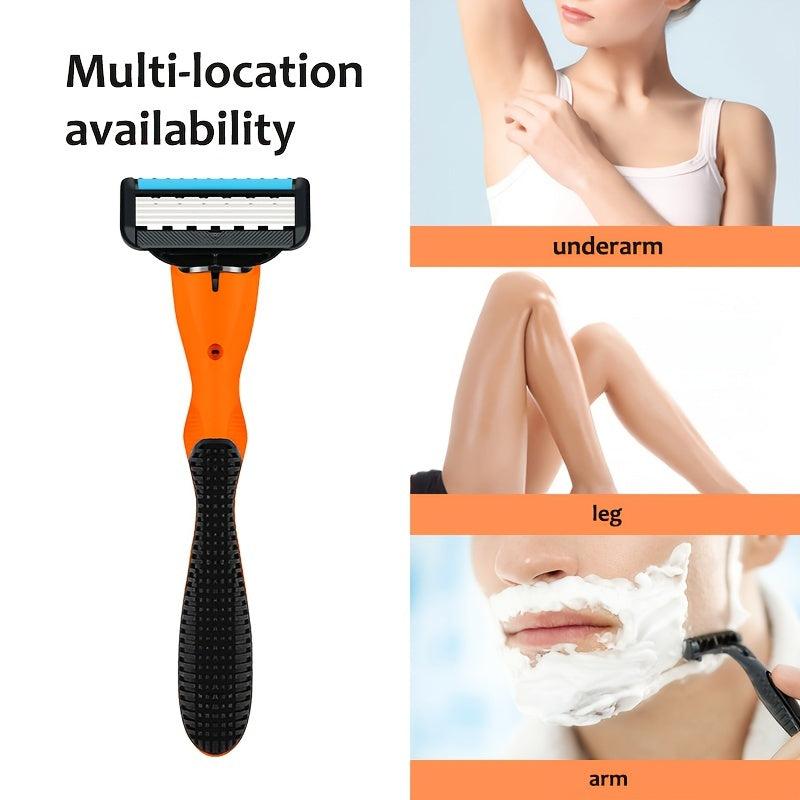 5-Layer Manual Safety Razor Stainless Steel Blades Shaving Set Replacement