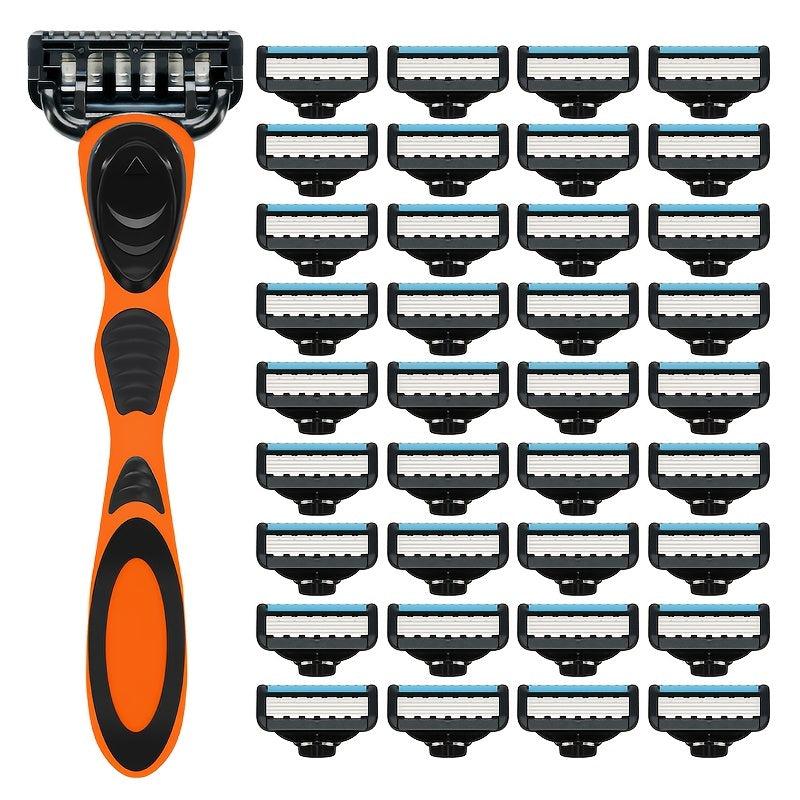 5-Layer Manual Safety Razor Stainless Steel Blades Shaving Set Replacement