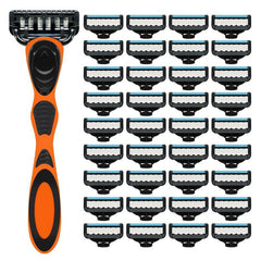 5-Layer Manual Safety Razor Stainless Steel Blades Shaving Set Replacement