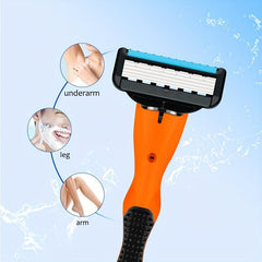5-Layer Manual Safety Razor Stainless Steel Blades Shaving Set Replacement