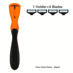 5-Layer Manual Safety Razor Stainless Steel Blades Shaving Set Replacement