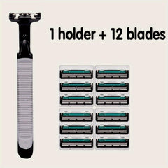 Vintage 2-Layer Manual Razor Set with 24 Refills