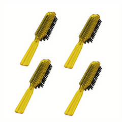 4pcs Colorful Plastic Handle Hair and Beard Brush Set Styling Accessories