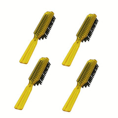 4pcs Colorful Plastic Handle Hair and Beard Brush Set Styling Accessories