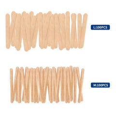 200 Pcs Wooden Wax Sticks for Hair Removal or Wood Craft