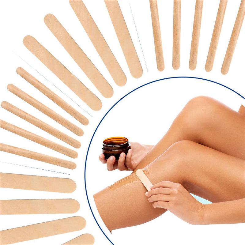 200 Pcs Wooden Wax Sticks for Hair Removal or Wood Craft