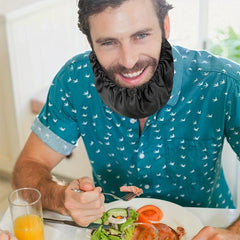 Men Beard Bib Covers Soft Satin Facial Hair Apron Guard Bonnet