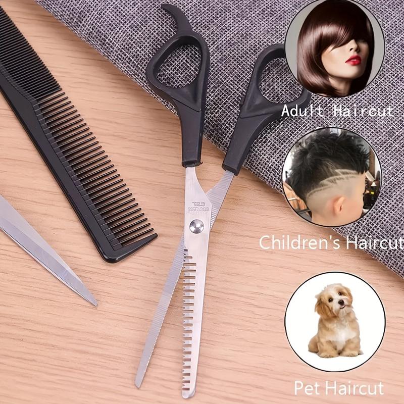 3pcs Hair Scissors Set With Comb Hair Cutting Thinning Shears