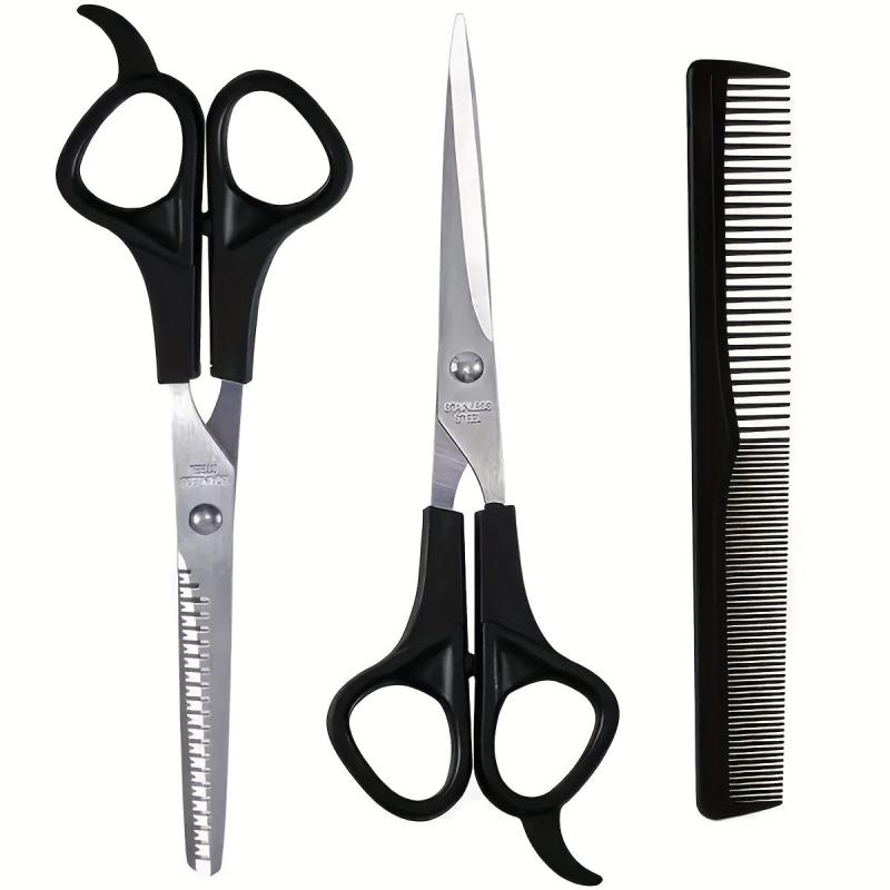 3pcs Hair Scissors Set With Comb Hair Cutting Thinning Shears