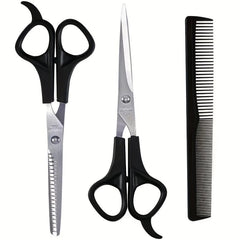 3pcs Hair Scissors Set With Comb Hair Cutting Thinning Shears