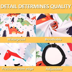 Dinosaur Pattern Hair Cutting Apron with Adjustable Closure