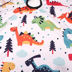 Dinosaur Pattern Hair Cutting Apron with Adjustable Closure