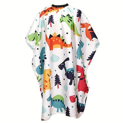 Dinosaur Pattern Hair Cutting Apron with Adjustable Closure