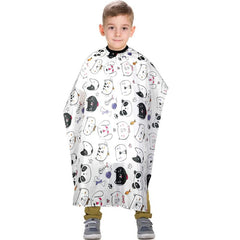 Kids Barber Cape Cartoon Cat Snap Closure Hair Cutting Salon Use