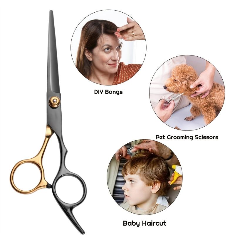 10 Pcs Stainless Steel Hair Cutting Scissors Set for Barber Home Use