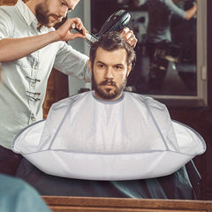Grey Hair Cutting Apron Waterproof Haircut Cape