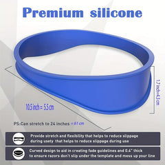 Curved Silicone Neckline Shaving Template for Haircutting