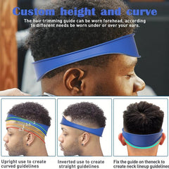 Curved Silicone Neckline Shaving Template for Haircutting