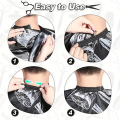 Waterproof Barber Salon Cape with Neck Duster & Styling Brush