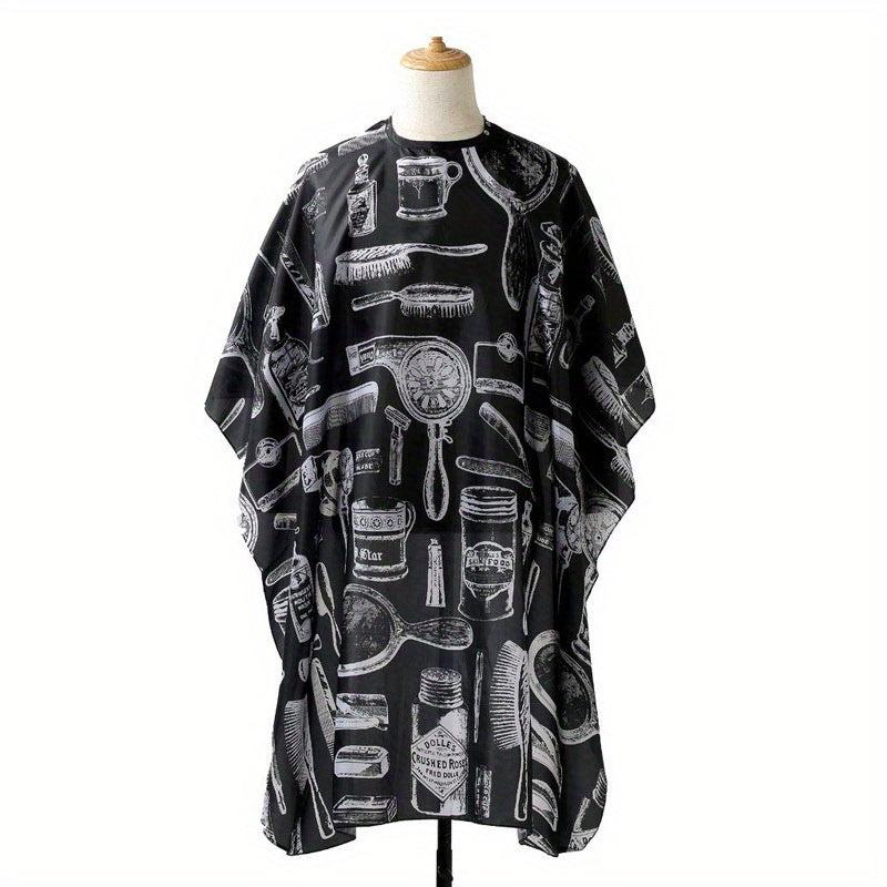Waterproof Barber Salon Cape with Neck Duster & Styling Brush