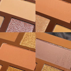 16 Shade Brown Golden Multicolor Eyeshadow Palette Pearly Matte Finish