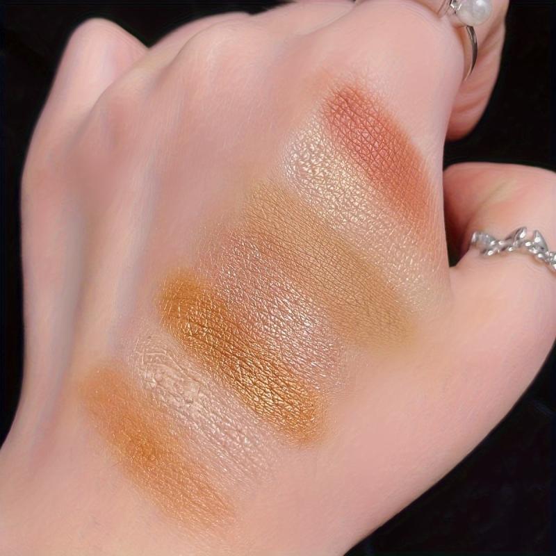 16 Shade Brown Golden Multicolor Eyeshadow Palette Pearly Matte Finish