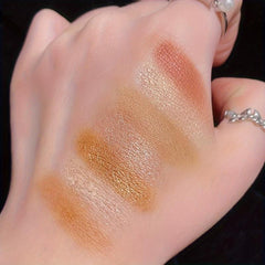 16 Shade Brown Golden Multicolor Eyeshadow Palette Pearly Matte Finish