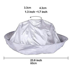 Silvery Hair Cutting Cloak Umbrella Cape Hair Cutting Cloak Wrap