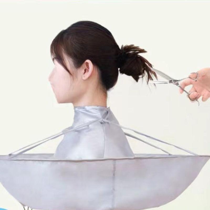 Silvery Hair Cutting Cloak Umbrella Cape Hair Cutting Cloak Wrap