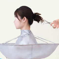 Silvery Hair Cutting Cloak Umbrella Cape Hair Cutting Cloak Wrap