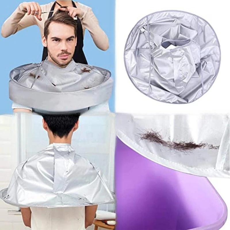Silvery Hair Cutting Cloak Umbrella Cape Hair Cutting Cloak Wrap