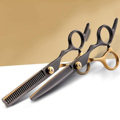 Professional Stainless Steel Hair Cutting Scissors Thinning Shears Golden Finish