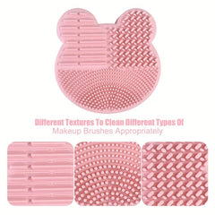 Makeup Brush Cleaning Pad With Cleaning Sponge 2 in 1 Silicone