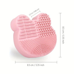 Makeup Brush Cleaning Pad With Cleaning Sponge 2 in 1 Silicone