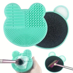 Makeup Brush Cleaning Pad With Cleaning Sponge 2 in 1 Silicone