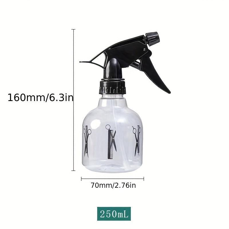 250ml Clear Misting Spray Bottle for Hair Styling Plants and Cleaning
