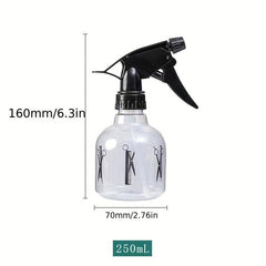 250ml Clear Misting Spray Bottle for Hair Styling Plants and Cleaning