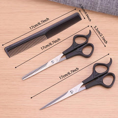 3pcs Hair Scissors Kit 17 02cm - Hair Thinning, Cutting, Styling - Men, Women