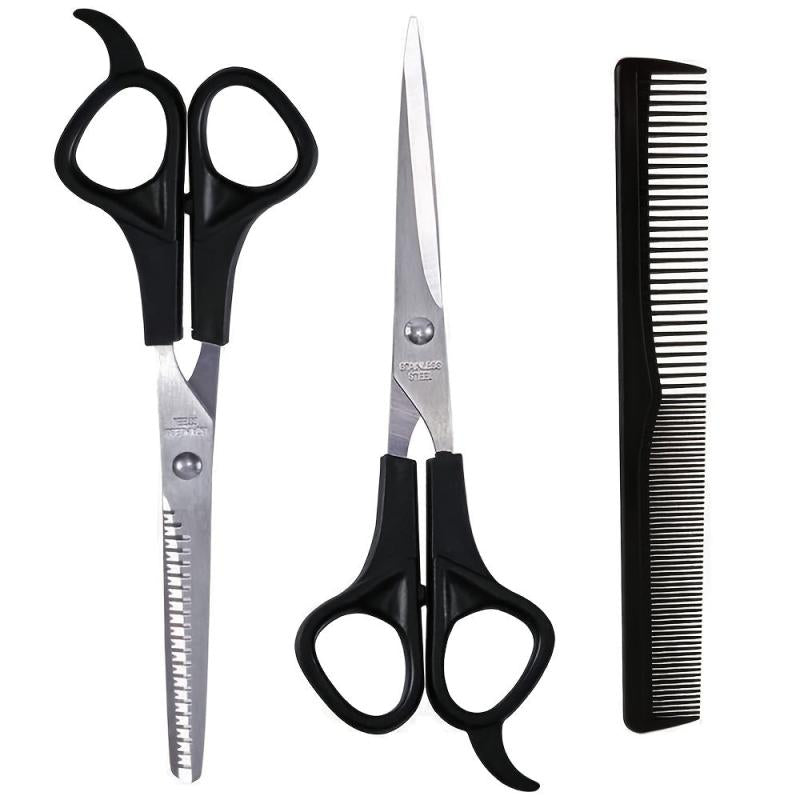 3pcs Hair Scissors Kit 17 02cm - Hair Thinning, Cutting, Styling - Men, Women