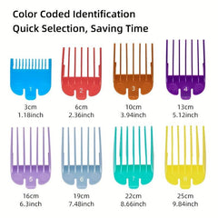 8Pcs Hair Clipper Cutting Guide Comb Guards Limit Comb Kit