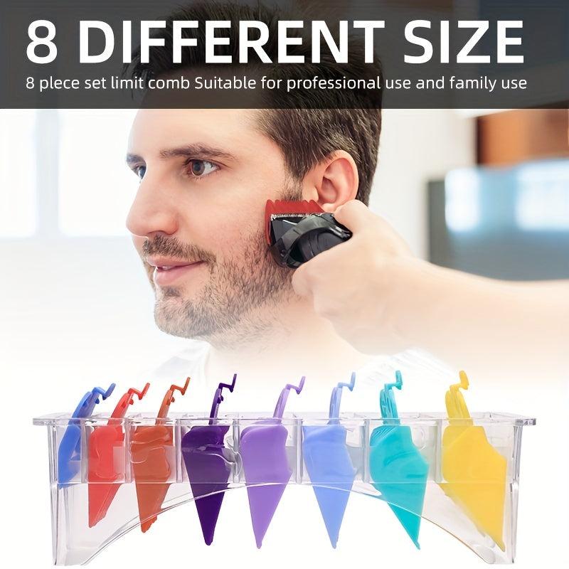 8Pcs Hair Clipper Cutting Guide Comb Guards Limit Comb Kit