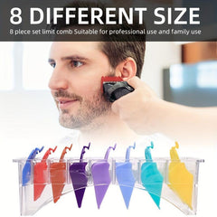 8Pcs Hair Clipper Cutting Guide Comb Guards Limit Comb Kit
