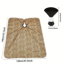 Leopard Print Barber Cape for Salon Haircuts