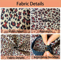 Leopard Print Barber Cape for Salon Haircuts